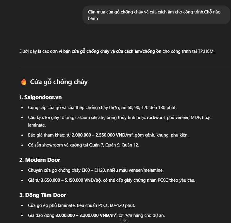 AI Gợi Ý - Cửa gỗ chống cháy